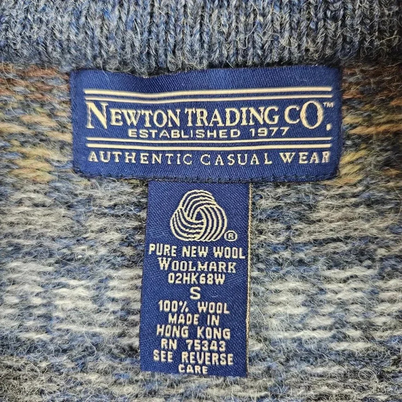 Vintage Wool Cardigan Women Small Sweater Silver Hook Closure Newton Trading Co. - Picture 5 of 12